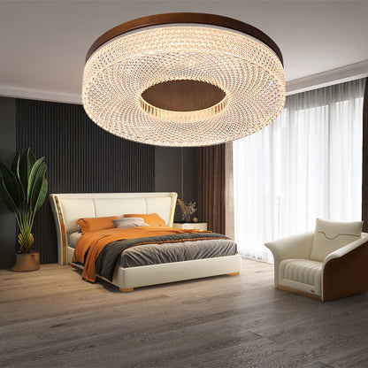 Acrylic Halo Round Contemporary Metal Ceiling Light