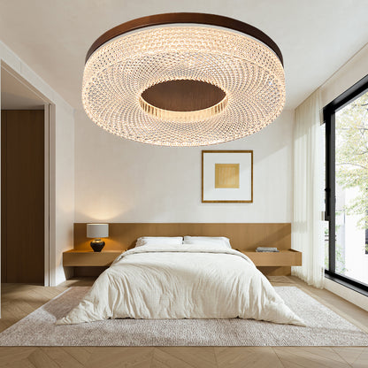 Acrylic Halo Round Contemporary Metal Ceiling Light