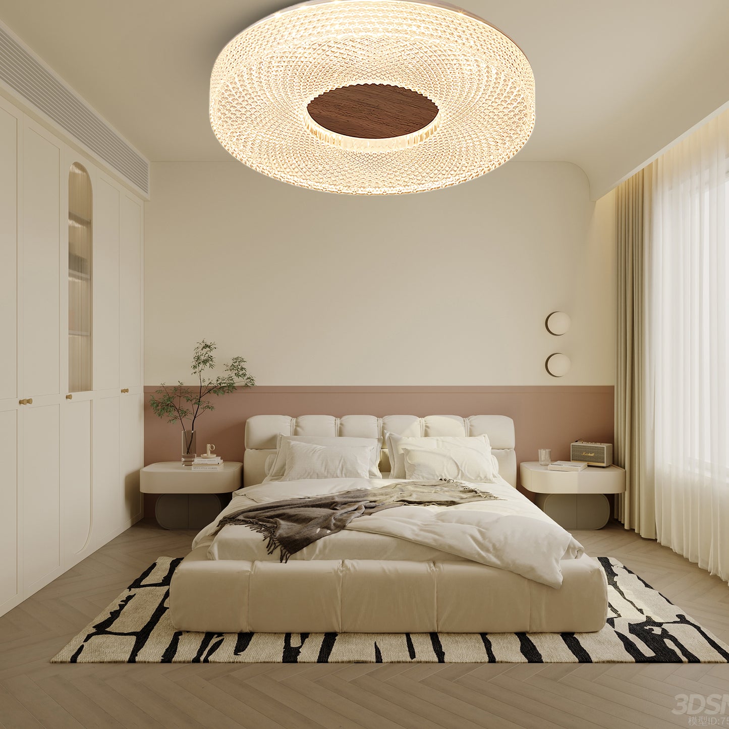 Acrylic Halo Round Contemporary Metal Ceiling Light