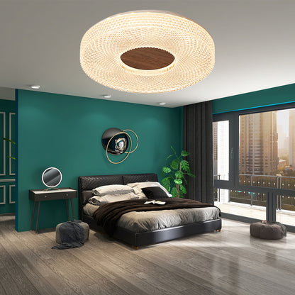 Acrylic Halo Round Contemporary Metal Ceiling Light