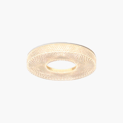 Acrylic Halo Round Contemporary Metal Ceiling Light