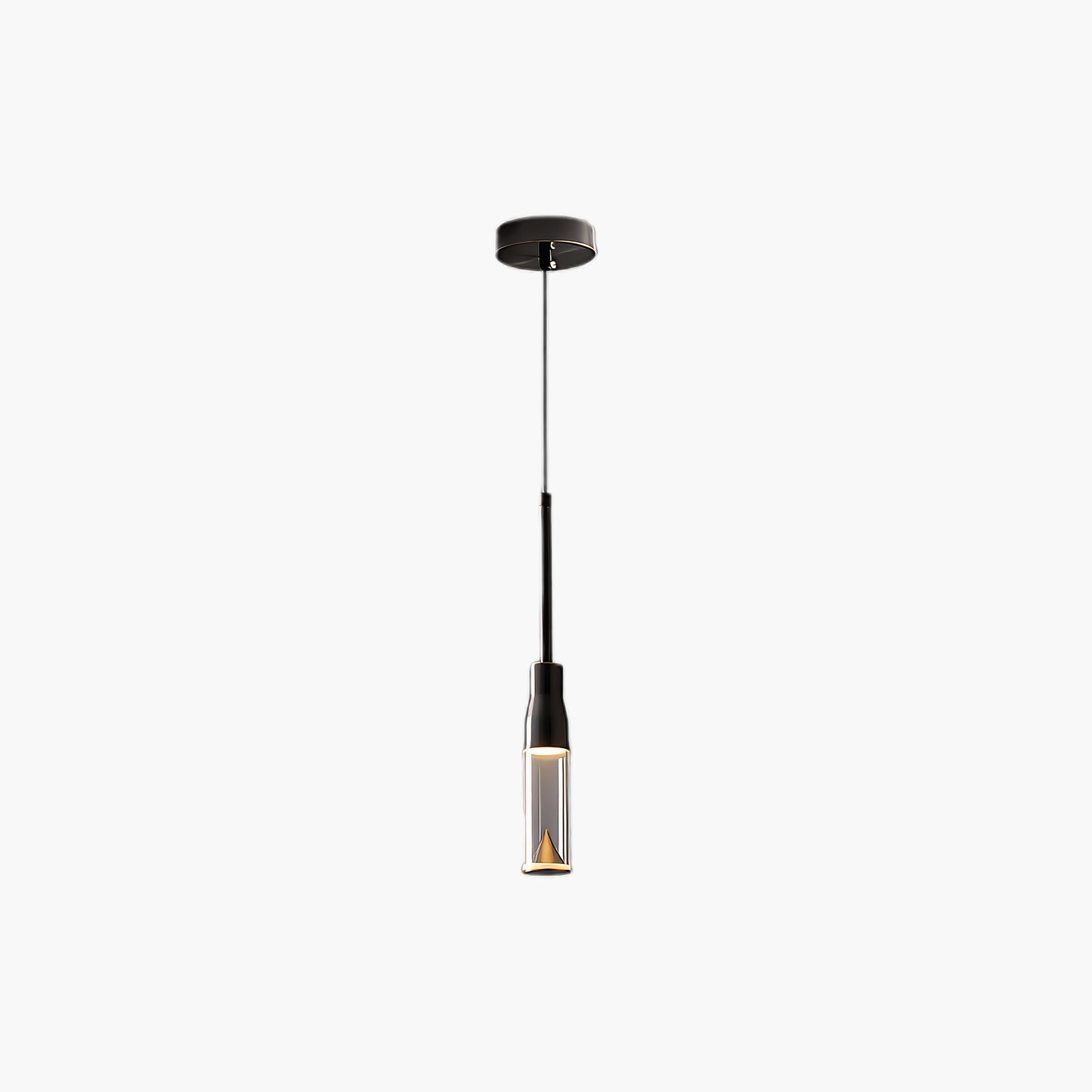 Acrylic Hat Plate Modern Brass Pendant Light