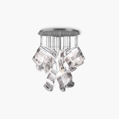 Acrylic LED Eclectic Metal Chandelier