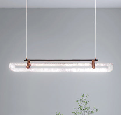 Acrylic Linear Modern Metal Chandelier