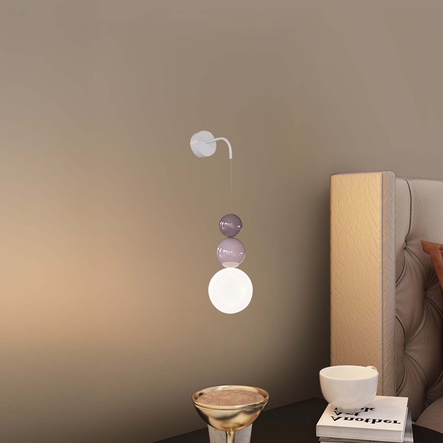 Acrylic Three Ball Modern Metal Wall Lamp