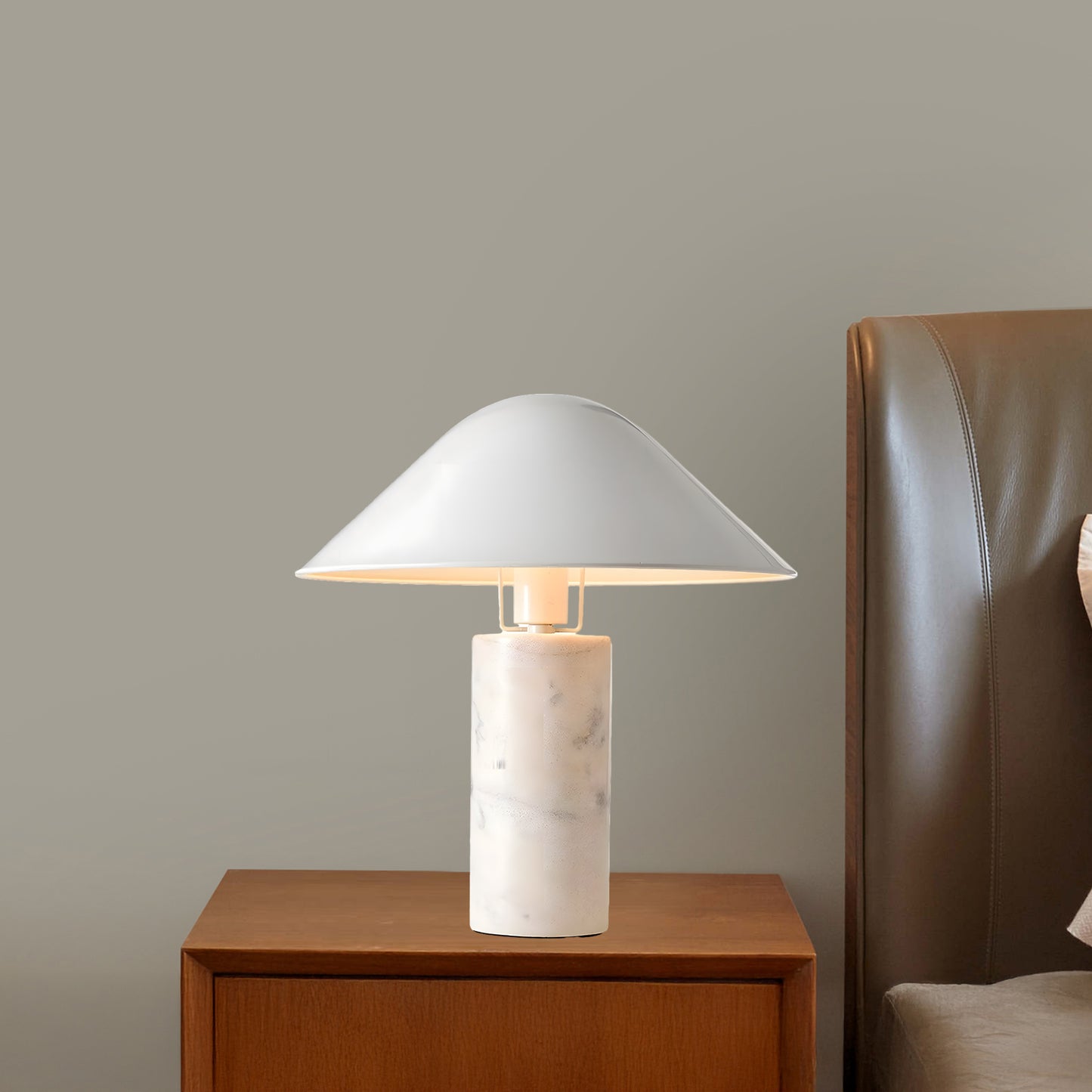 Adelaide Marble Eclectic Metal Table Lamp