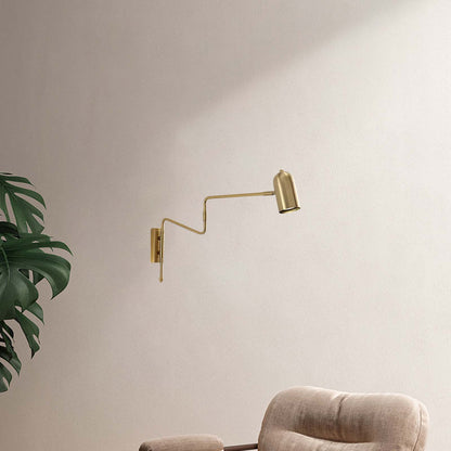 Adjustable Arm Plug In Modern Metal Wall Lamp