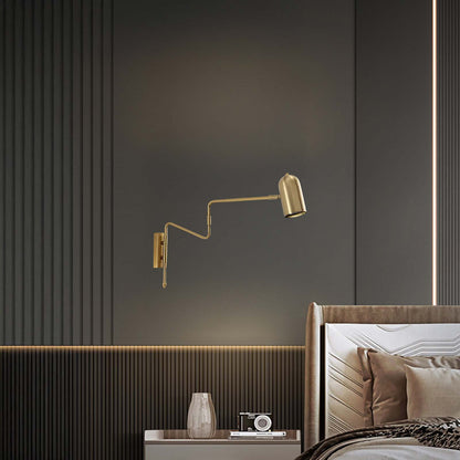 Adjustable Arm Plug In Modern Metal Wall Lamp