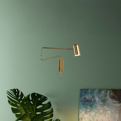 Adjustable Arm Plug In Modern Metal Wall Lamp