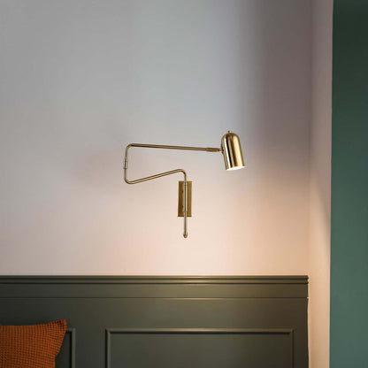 Adjustable Arm Plug In Modern Metal Wall Lamp