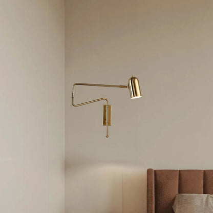 Adjustable Arm Plug In Modern Metal Wall Lamp