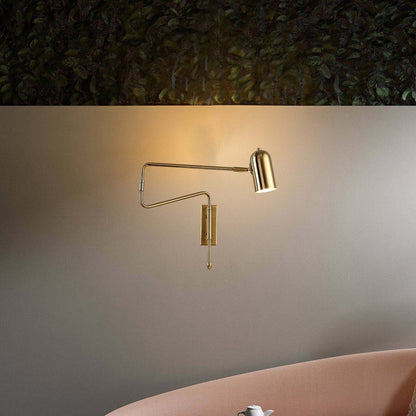 Adjustable Arm Plug In Modern Metal Wall Lamp