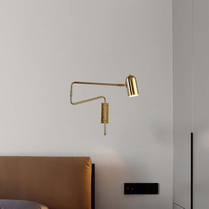 Adjustable Arm Plug In Modern Metal Wall Lamp