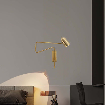 Adjustable Arm Plug In Modern Metal Wall Lamp