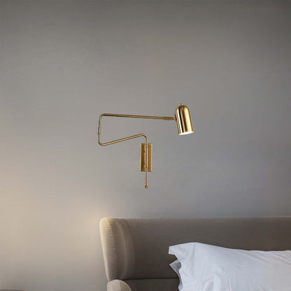 Adjustable Arm Plug In Modern Metal Wall Lamp