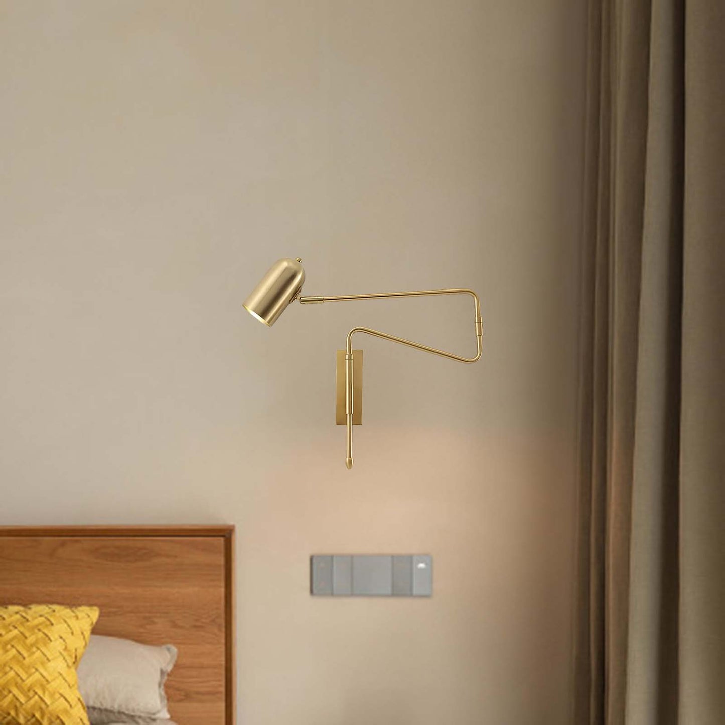 Adjustable Arm Plug In Modern Metal Wall Lamp