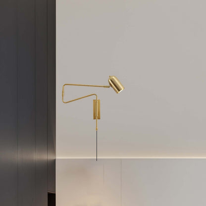 Adjustable Arm Plug In Modern Metal Wall Lamp