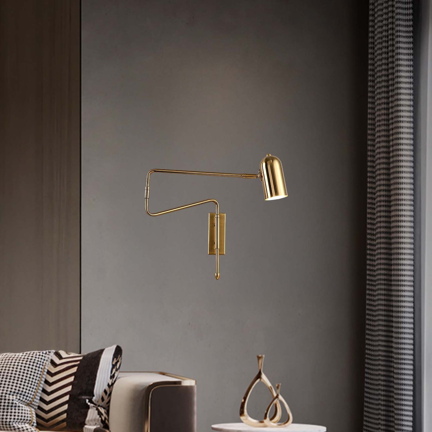 Adjustable Arm Reading Modern Metal Wall Lamp