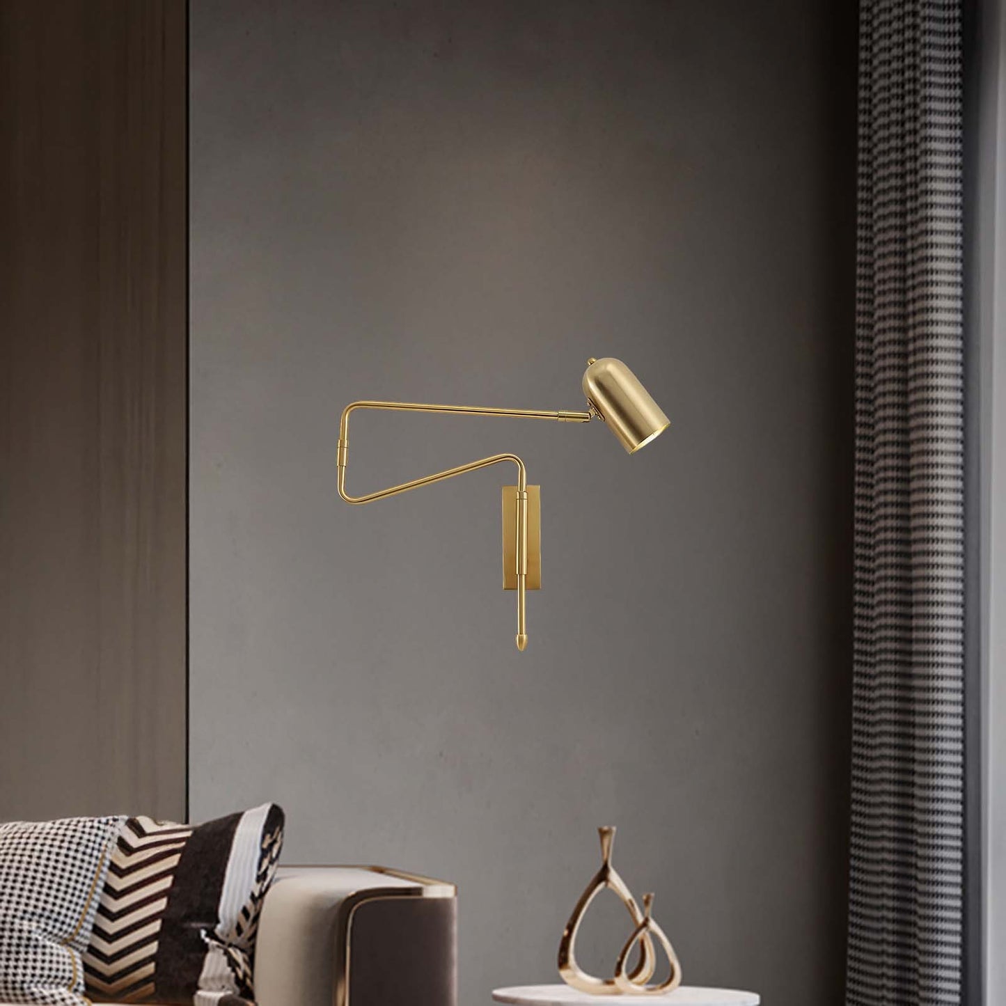 Adjustable Arm Reading Modern Metal Wall Lamp