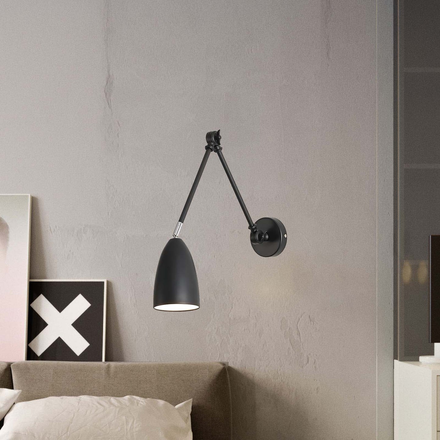 Adjustable Swing Arm Modern Metal Wall Lamp