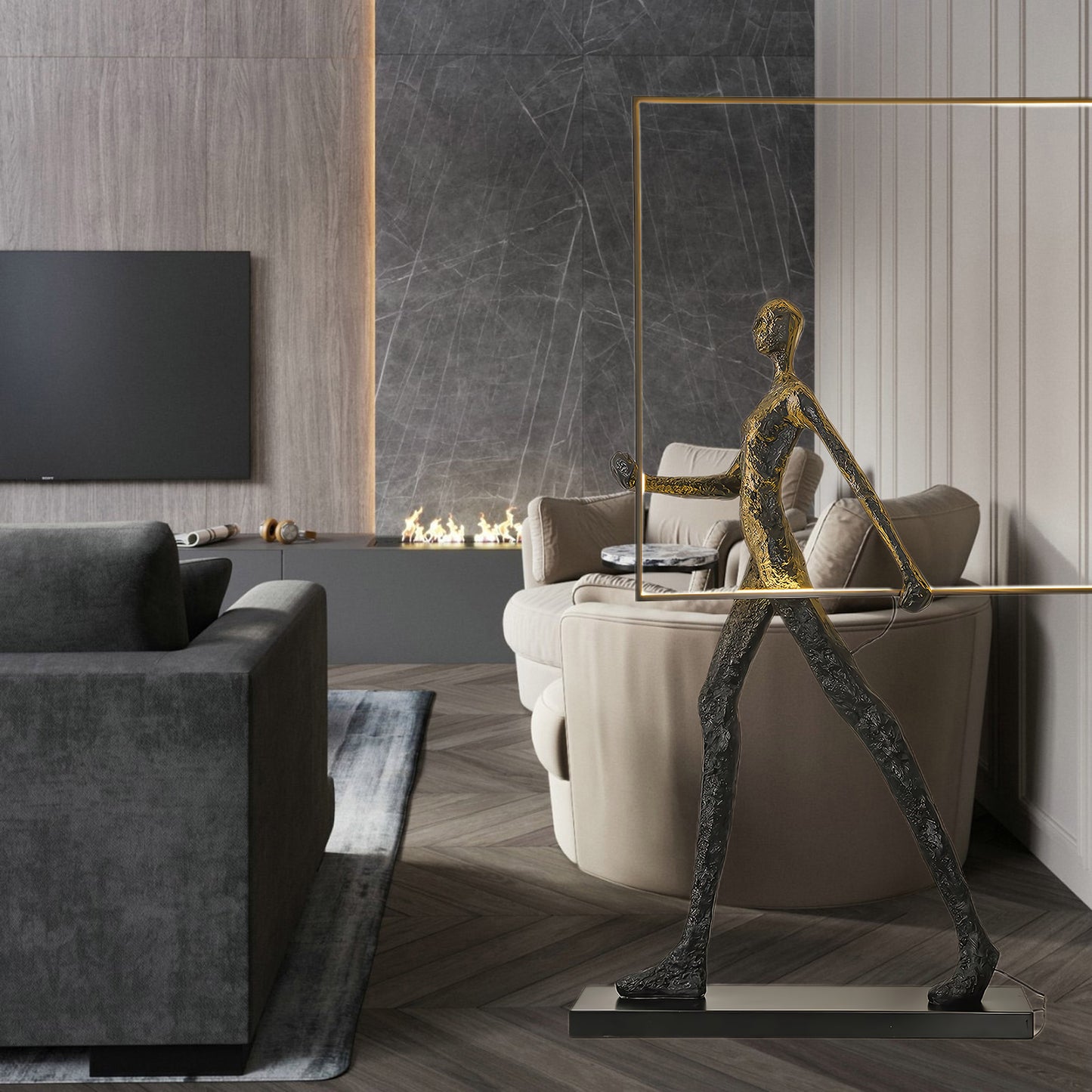 Aeon Sculpture Minimalist Crystal Floor Lamp