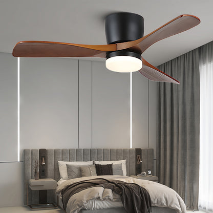 Aerodynamics Wooden 4852 Minimalist Metal Ceiling Fan Light