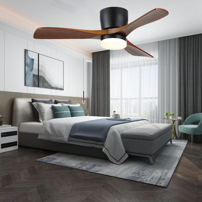 Aerodynamics Wooden 4852 Minimalist Metal Ceiling Fan Light