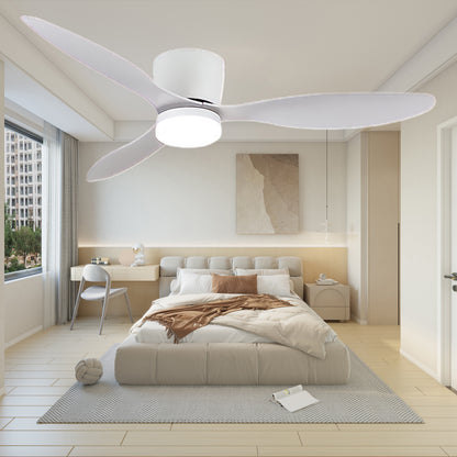 Aerodynamics Wooden 4852 Minimalist Metal Ceiling Fan Light