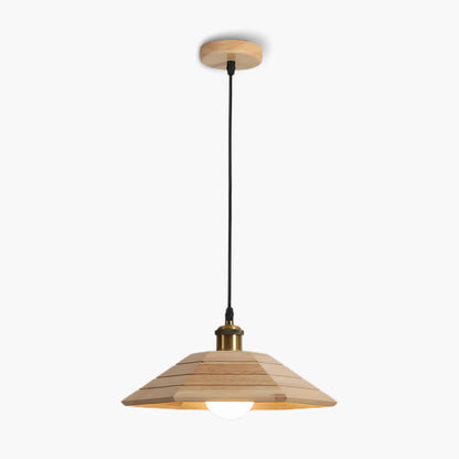 Aeyee Wood Rustic Metal Pendant Light