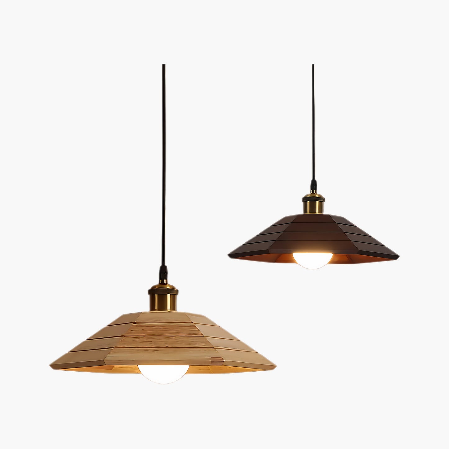 Aeyee Wood Rustic Metal Pendant Light