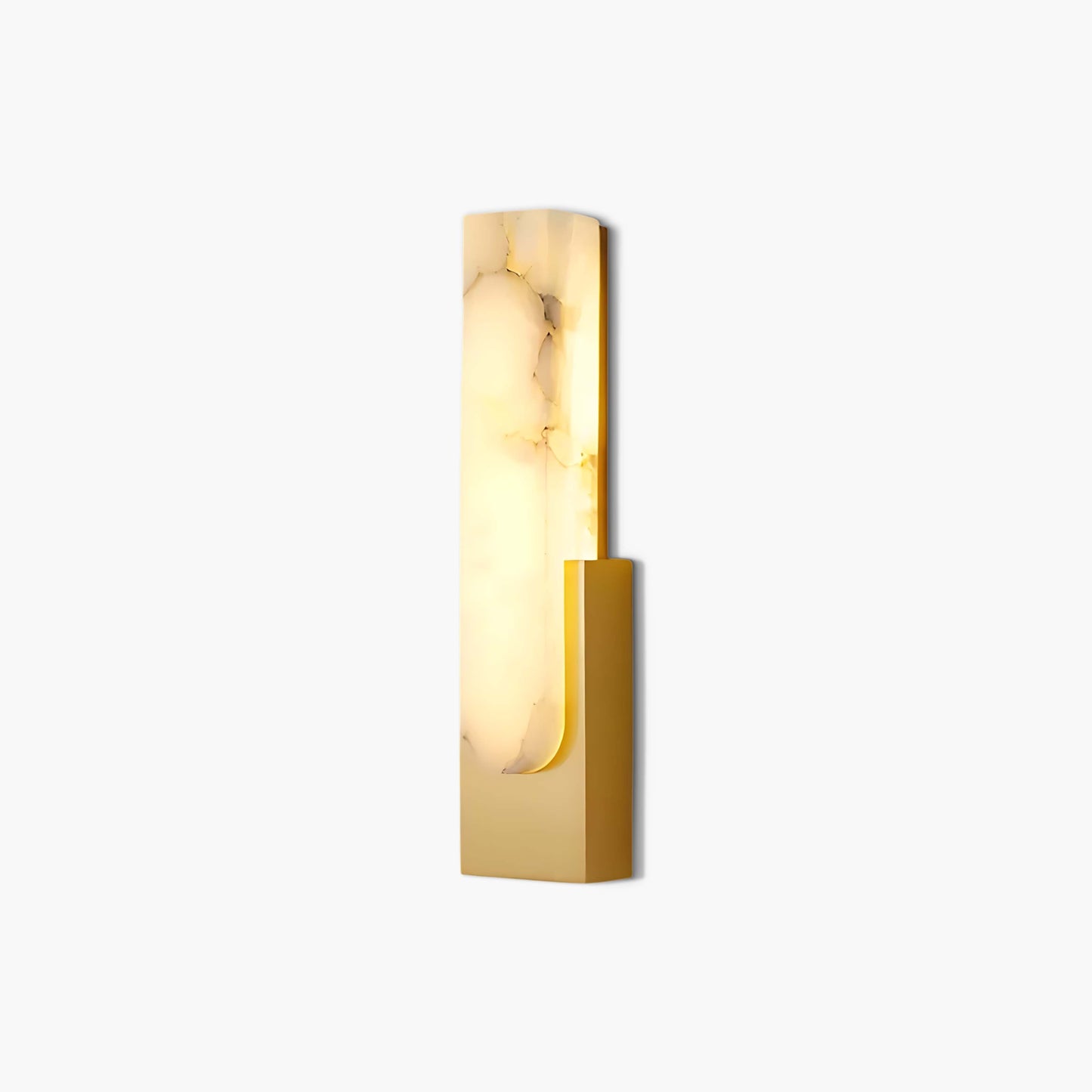 Agatha Alabaster Modern Metal Wall Lamp