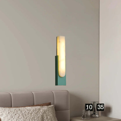 Agatha Alabaster Modern Metal Wall Lamp