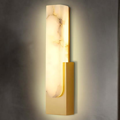 Agatha Alabaster Modern Metal Wall Lamp