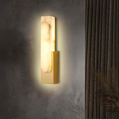 Agatha Alabaster Modern Metal Wall Lamp