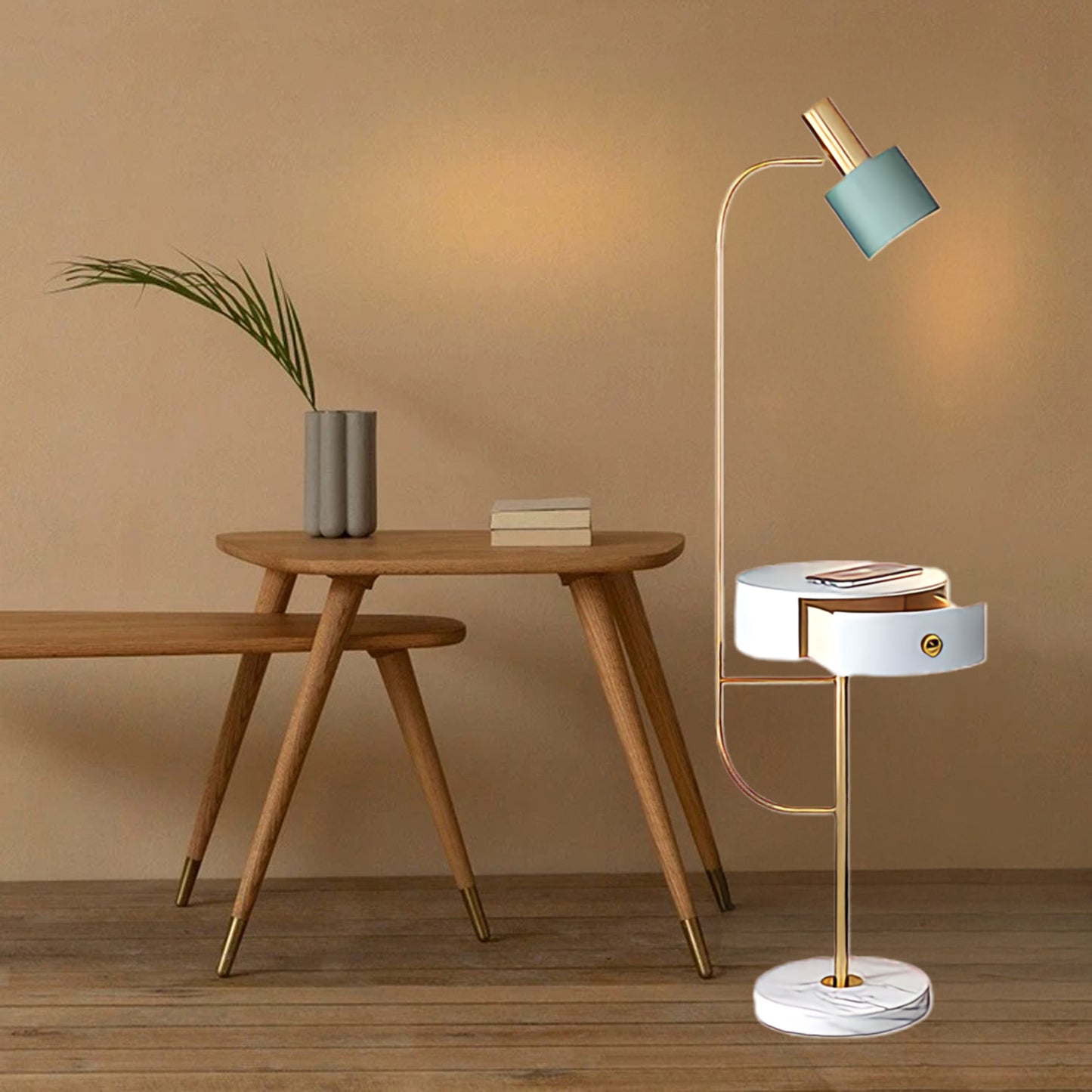 Agueda Eclectic Metal Floor Lamp