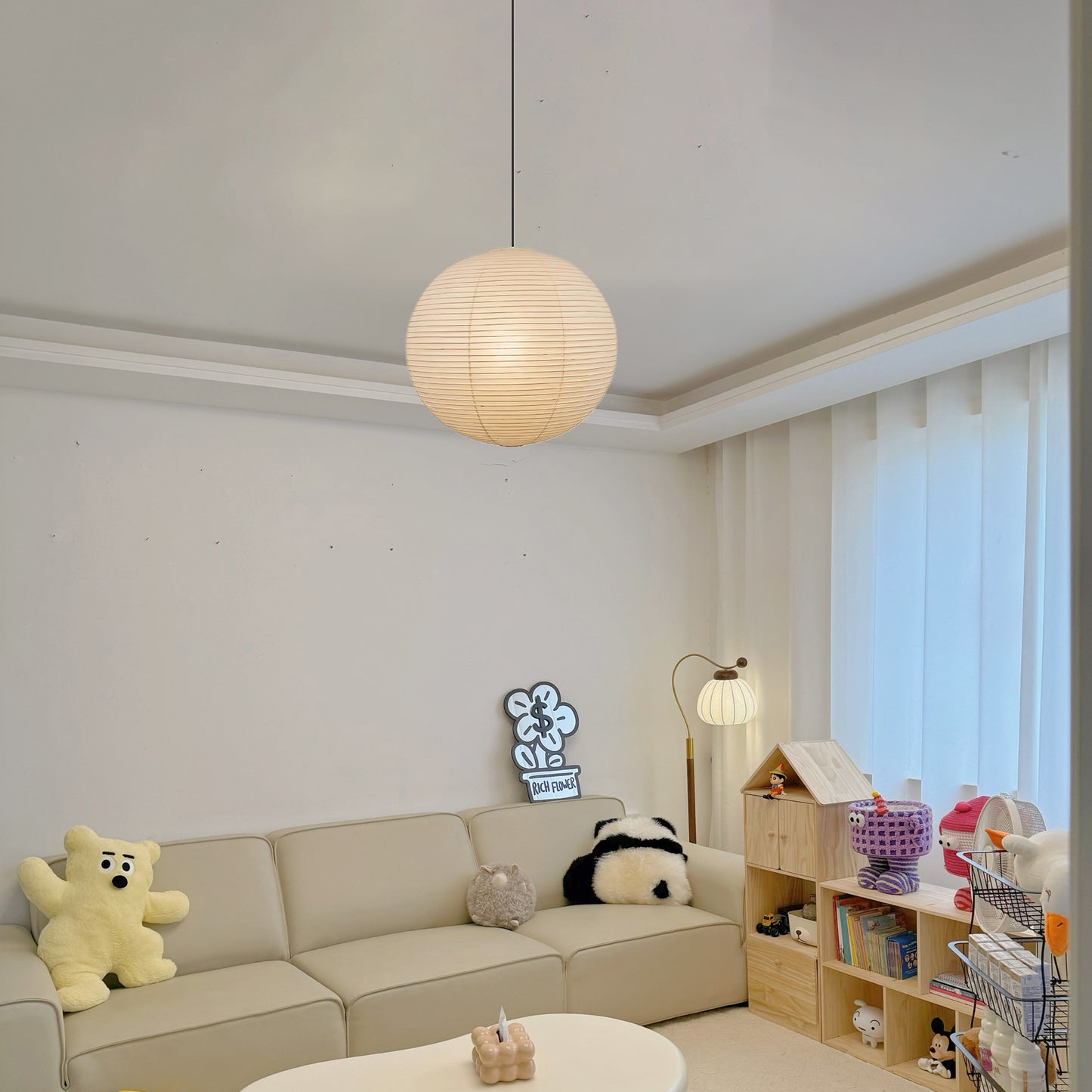 Akari A Modern Metal Pendant Swag Light