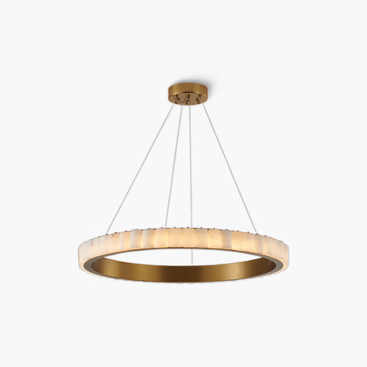 Alabaster Avalon Halo Contemporary Metal Chandelier