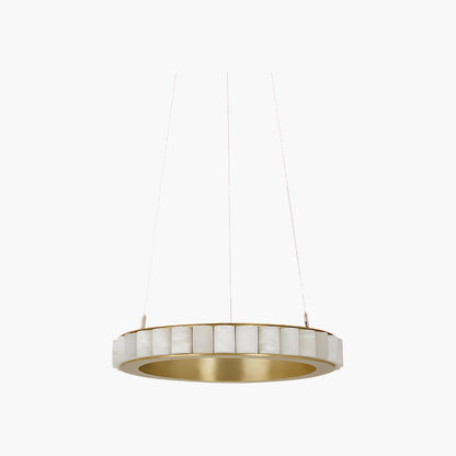 Alabaster Avalon Halo Contemporary Metal Chandelier