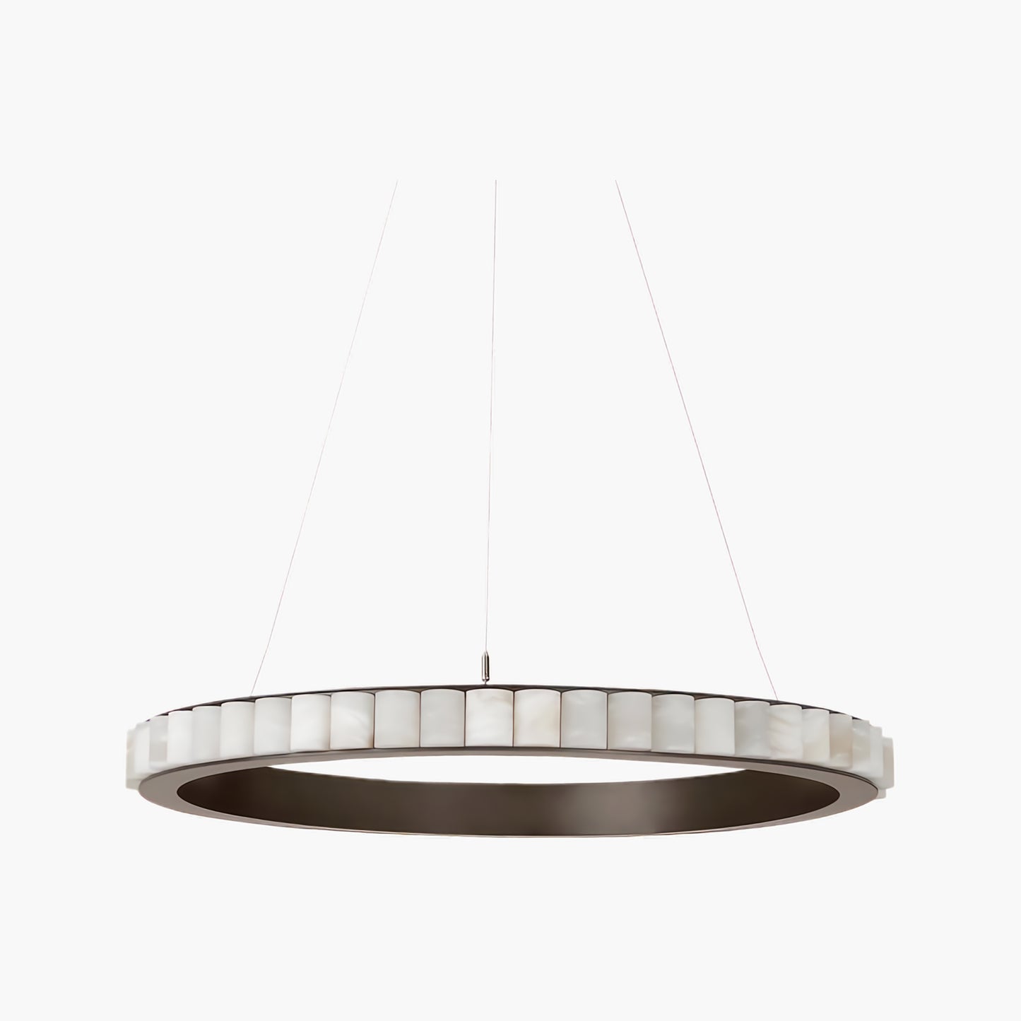 Alabaster Avalon Halo Contemporary Metal Chandelier