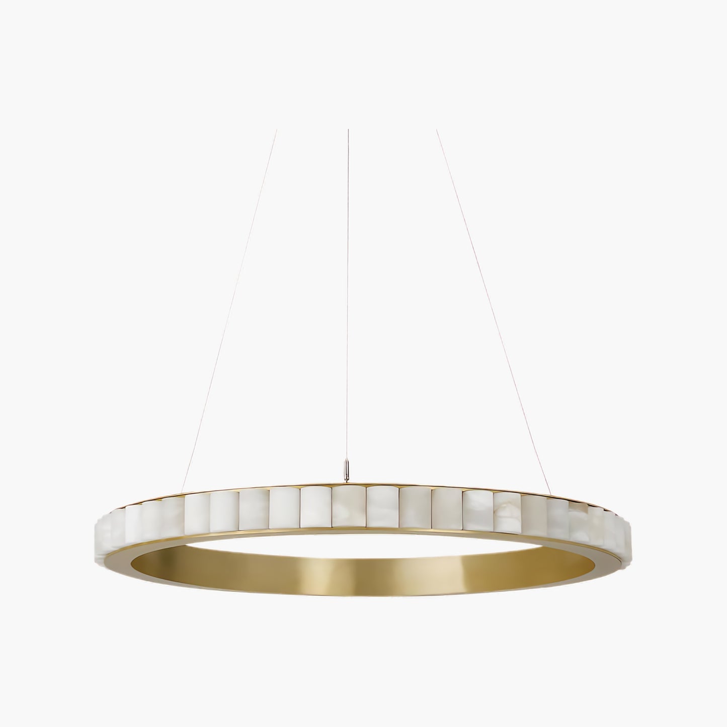 Alabaster Avalon Halo Contemporary Metal Chandelier