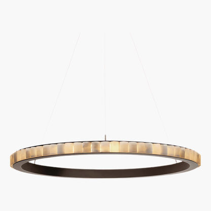 Alabaster Avalon Halo Contemporary Metal Chandelier