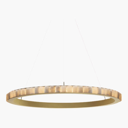 Alabaster Avalon Halo Contemporary Metal Chandelier