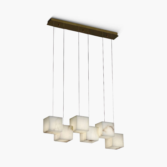 Alabaster Box Eclectic Metal Chandelier