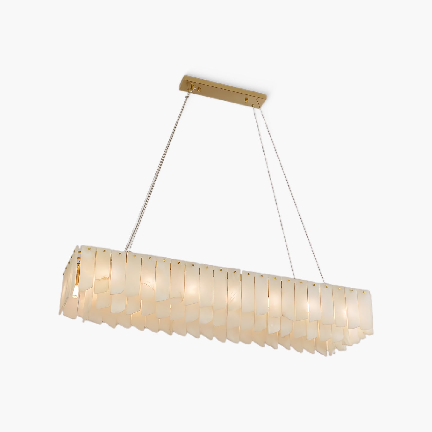 Alabaster Cascade Tiered Luxury Brass Chandelier