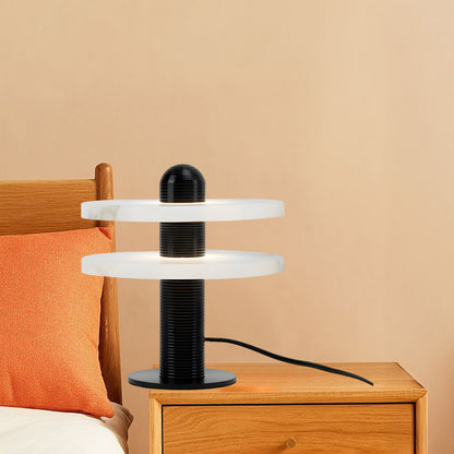 Alabaster Comet Modern Metal Table Lamp