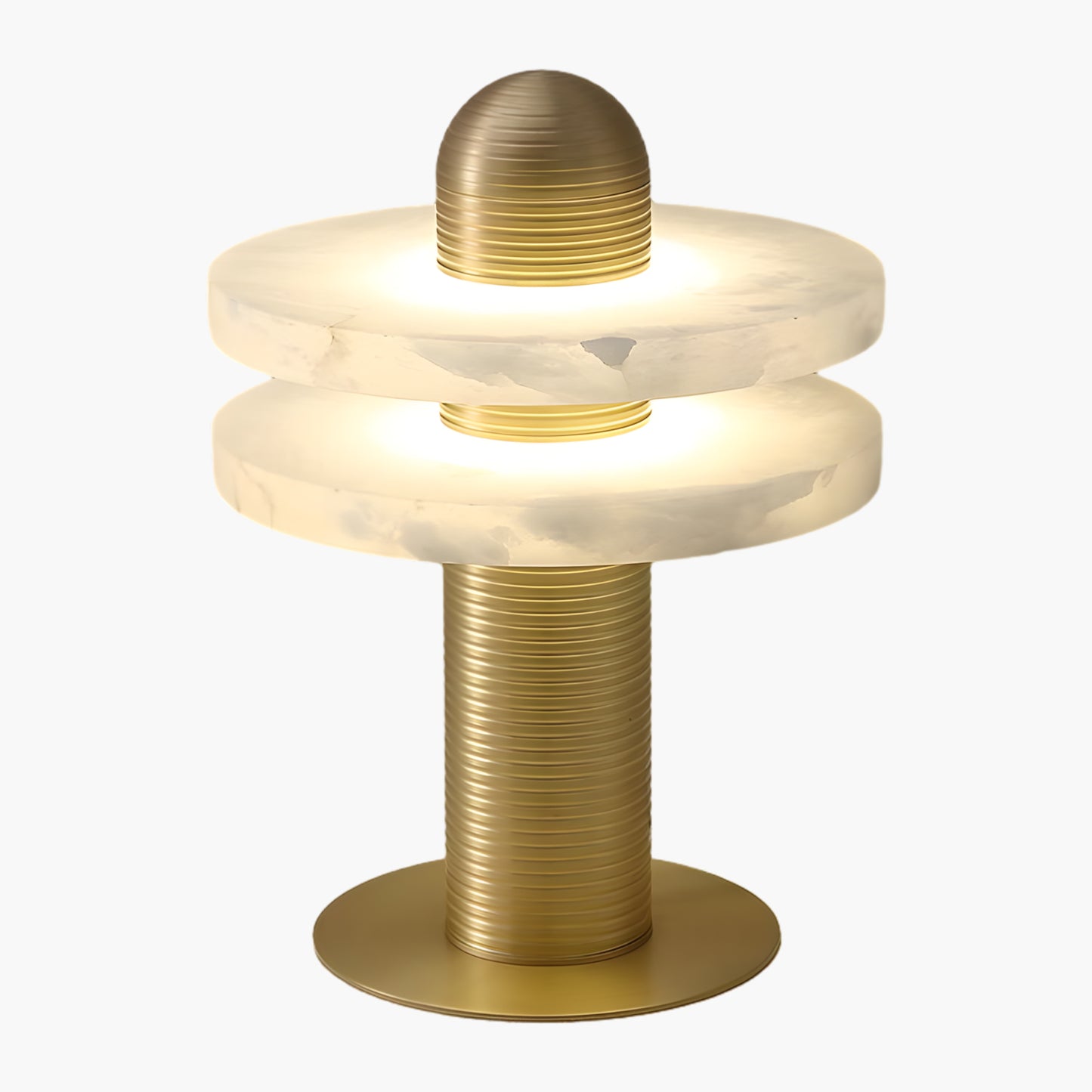 Alabaster Comet Modern Metal Table Lamp