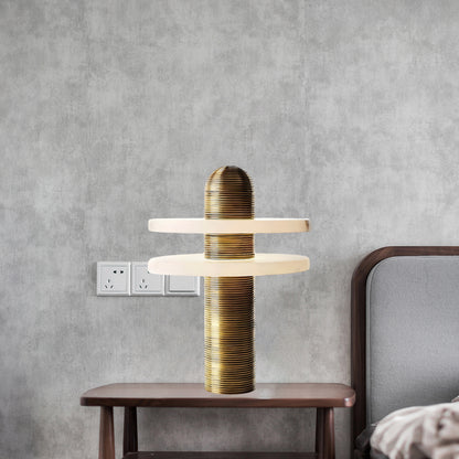 Alabaster Comet Modern Metal Table Lamp