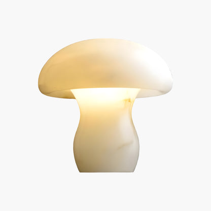 Alabaster Mushroom Modern Brass Table Lamp