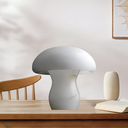 Alabaster Mushroom Modern Brass Table Lamp