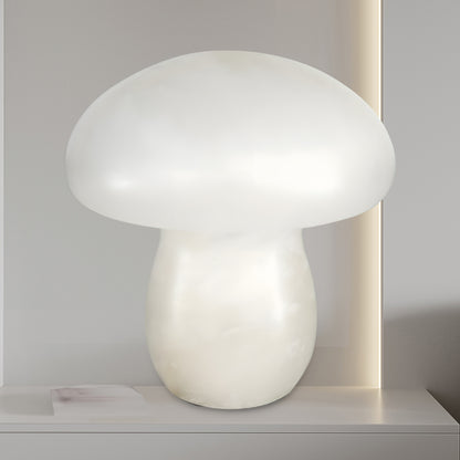 Alabaster Mushroom Modern Brass Table Lamp